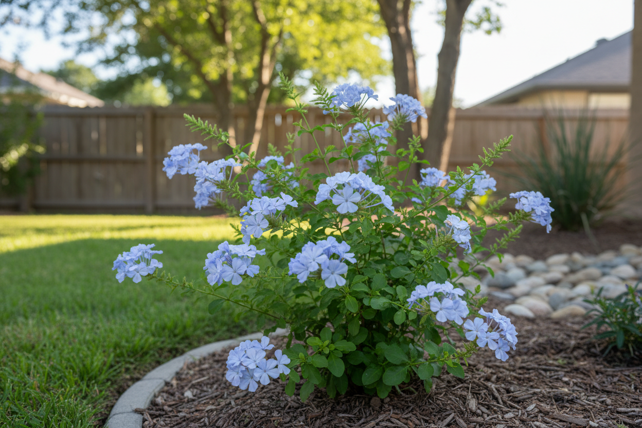 small Plumbago - Blue in yard