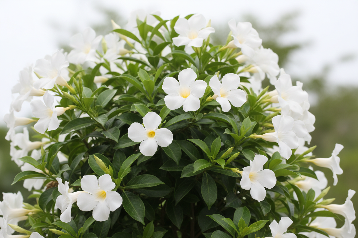 white Dipladenia Plant